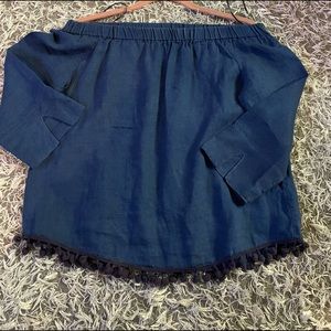 Zara woman  Cute and chic half sleeves , linen and cotton.